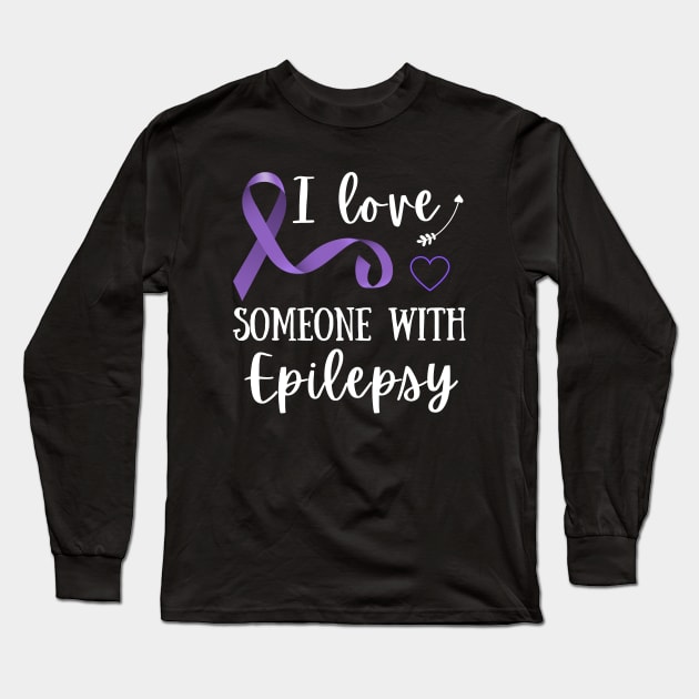 Epilepsy Awareness Month Seizure October November 17th Cancer Survivor Purple Ribbon Cancer Support Hope Love Mental Health Depression Anxiety Inspirational Motivational Gift Idea Long Sleeve T-Shirt by EpsilonEridani